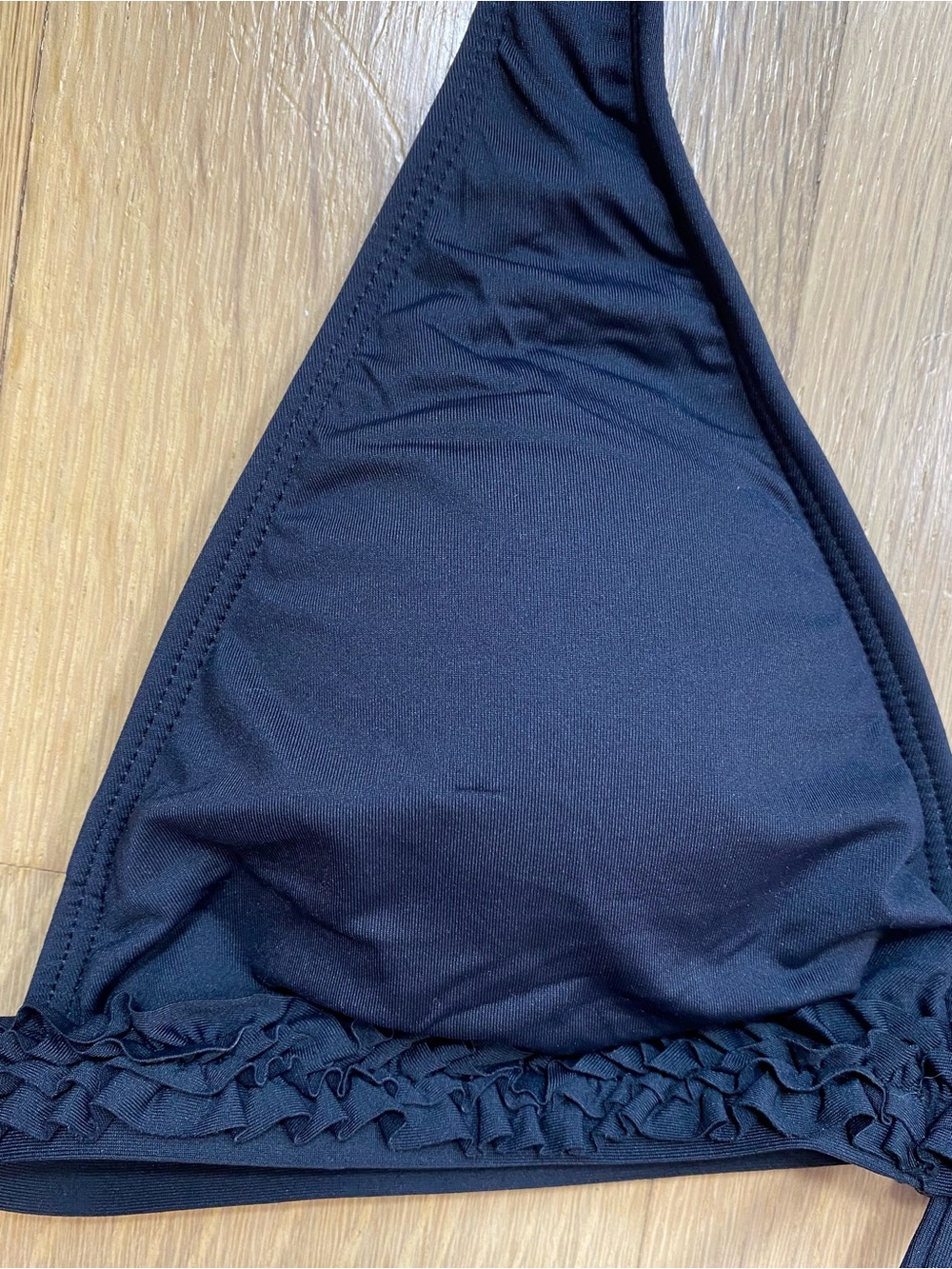 Rampage Black Ruffle Bikini Minimalist Chic Coquette Resort Vacation Swim Large - Picture 15 of 16